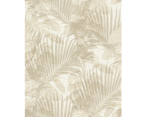 Papier peint intissé 600131 Schöner Wohnen Jungle beige Papier peint avec motif de feuilles