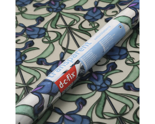 Rouleau de film autocollant transparent avec motif floral