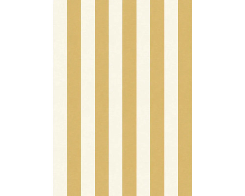 Impression numérique intissée 366860 Schöner Wohnen rayures jaune blanc 4 pièces 212 x 300 cm