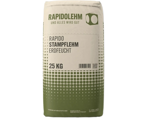 Rapido Stampflehm erdfeucht 25 kg Sack Rapido Stampflehm erdfeucht, 25 Kilogramm