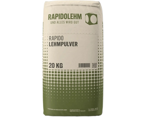 Sac d''enduit en argile Rapido poudre de construction en argile 20 kg