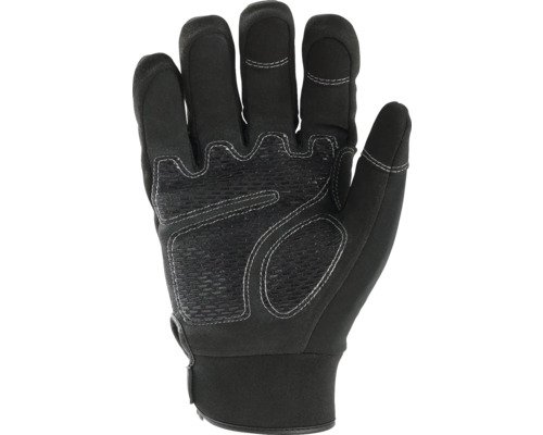 Schwarzer Arbeitshandschuh mit verstärkter Handfläche