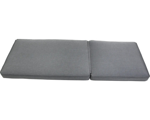 Graue Gartenbankauflage aus Stoff