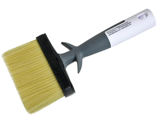 Pinceau plat avec manche en plastique et poils naturels, largeur 120 millimètres