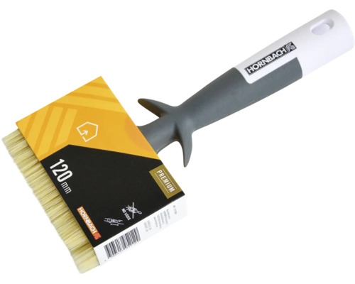 Pinceau plat d''une largeur de 120 mm avec une poignée en plastique.