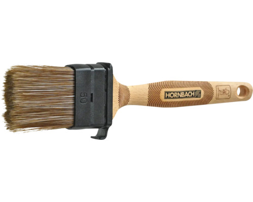 Pinceau plat avec manche en bois et poils naturels