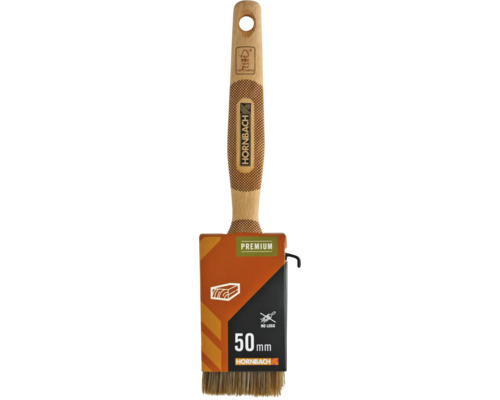 Pinceau plat avec manche en bois et largeur de 50 millimètres