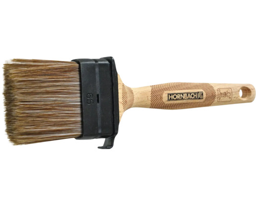 Pinceau plat avec manche en bois et poils