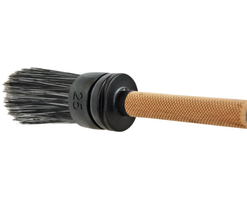 Pinceau rond avec poils et manche en bois, taille 25