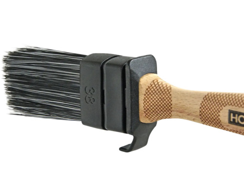 Pinceau avec manche en bois et poils, taille 38