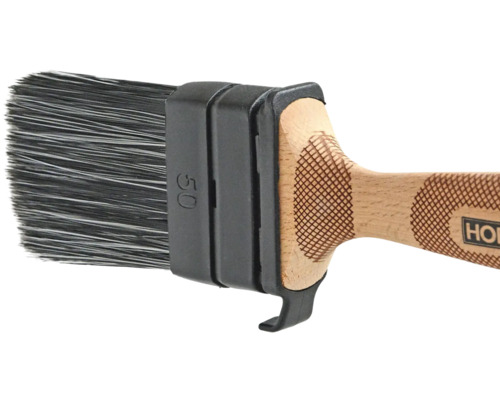 Pinceau plat avec manche en bois et poils, largeur 50 millimètres