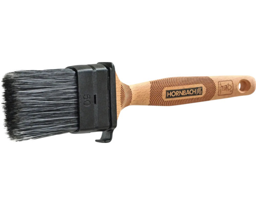 Pinceau plat avec manche en bois et soies naturelles