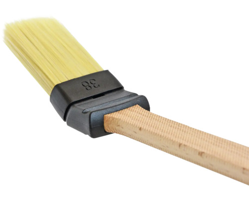 Pinceau coudé avec manche en bois et poils