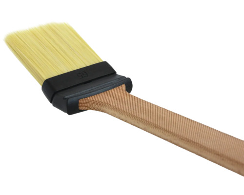 Pinceau plat avec poils et manche en bois