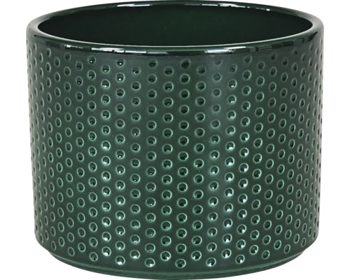Pot de fleurs cache-pot Dickob Pillar Spot céramique Ø 13,6 cm h 11,8 cm vert Pot de fleurs rond avec motif perforé