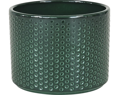 Pot de fleurs cache-pot Dickob Pillar Spot céramique Ø 16,8 cm h 14,8 cm vert Pot de fleurs cylindrique avec motif perforé