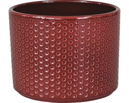 Pot de fleurs cache-pot Dickob Pillar Spot céramique Ø 13,6 cm h 11,8 cm rouge Pot de fleurs en céramique avec motif à points