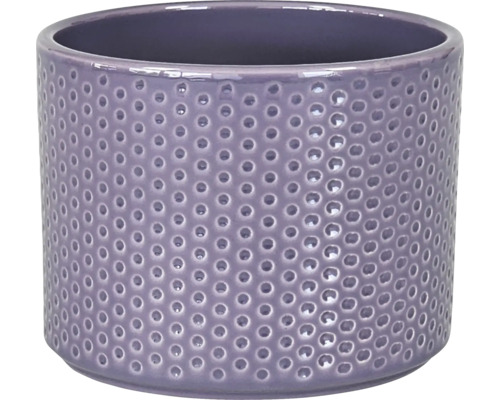 Pot de fleurs cache-pot Dickob Pillar Spot céramique Ø 13,6 cm h 11,8 cm lilas Pot de fleurs cylindrique avec texture à pois