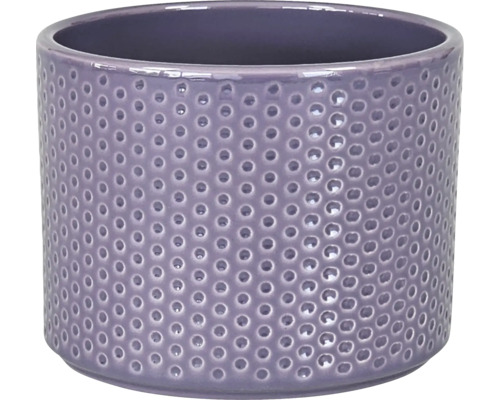 Pot de fleurs cache-pot Dickob Pillar Spot céramique Ø 16,8 cm h 14,8 cm lilas Pot de fleurs rond avec structure à picots