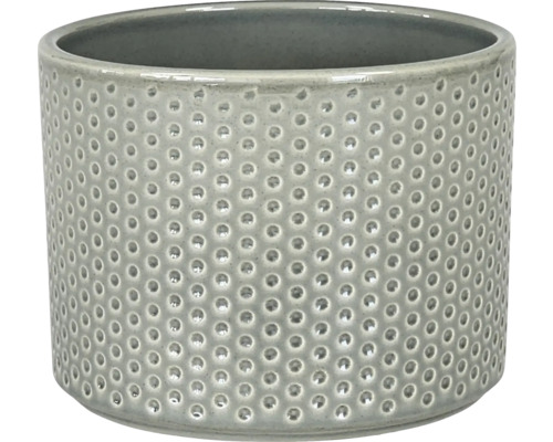 Pot de fleurs cache-pot Dickob Pillar Spot céramique Ø 13,6 cm h 18,5 cm gris Cache-pot cylindrique en céramique avec motif à pois
