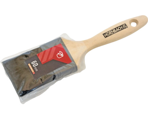 Flachpinsel mit Holzgriff, 60 Millimeter, verpackt