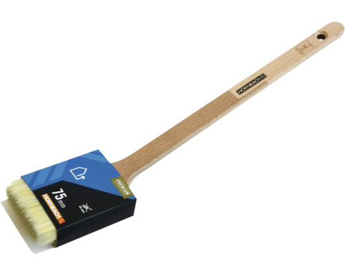 Pinceau de radiateur avec manche en bois, 75 mm