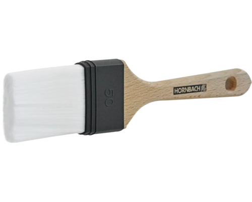 Pinceau avec manche en bois et poils, largeur 50 mm