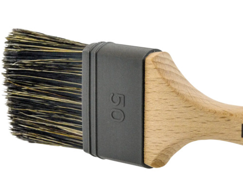 Flachpinsel mit Holzgriff und Borsten, Größe 50