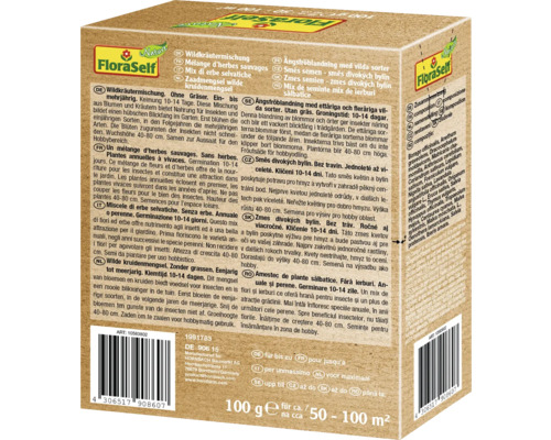 FloraSelf Wildkräutermischung für circa 50 bis 100 Quadratmeter