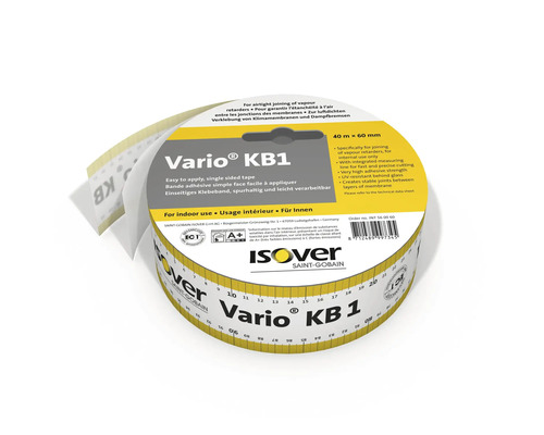 Ruban adhésif ISOVER Vario® KB1 simple face pour l&lsquo;intérieur 40 m x 60 mm