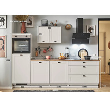 PICCANTE Plus Küchenzeile mit Geräten Bella 280 cm kaschmirgrau matt vormontiert Variante links 4067368013574