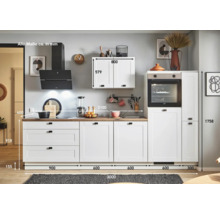 Cuisine complète PICCANTE Plus avec appareils Bella 300 cm blanc mat prémontée variante droite 4067368014526