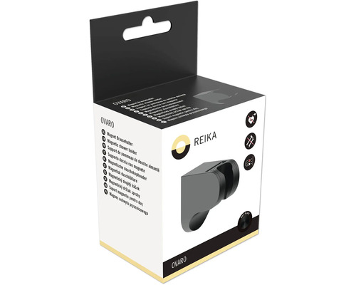 Support de pommeau de douche magnétique Reika Ovaro dans son emballage