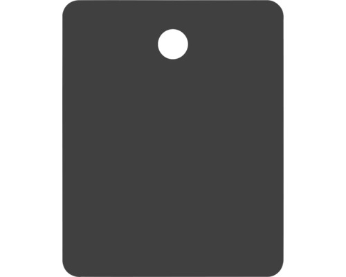 Graues rechteckiges Etikett mit Loch