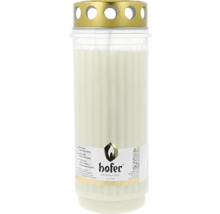 Bougie funéraire avec couvercle doré