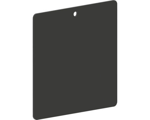 Schwarze Platte mit Loch zur Befestigung