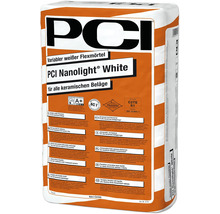 Mortier-colle flexible blanc PCI Nanolight White pour tous revêtements céramiques