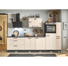 PICCANTE Plus Küchenzeile mit Geräten Casual 310 cm eiche aviva matt vormontiert Variante rechts 4067368014939