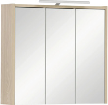 Armoire de toilette à trois portes avec éclairage