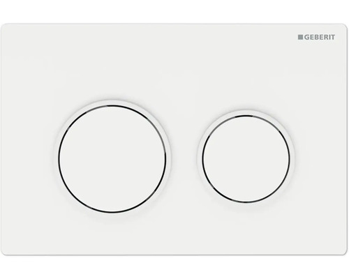 GEBERIT Betätigungsplatte Omega20 Platte weiß matt / Taster weiß matt 115.085.11.1 Geberit Betätigungsplatte mit zwei Tasten für Spülvorgänge