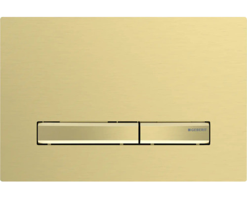 Plaque de commande GEBERIT Sigma50 plaque laiton brossé/ touche bouton laiton brossé 115.670.QB.2 Plaque de déclenchement Geberit pour chasse d''eau de toilette