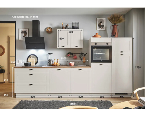 Cuisine équipée avec dimensions