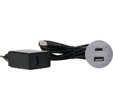 Chargeur USB avec port USB-A et USB-C et câble