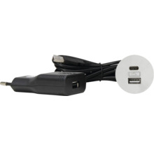 Chargeur avec câble USB et différents ports