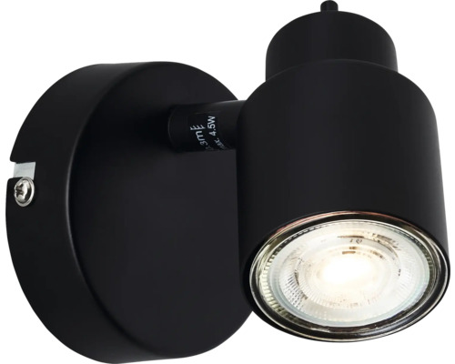 Applique murale noire avec spot réglable