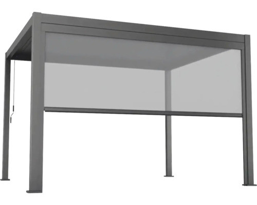 Pergola, pavillon, aussi adapté comme toiture de terrasse épaisseur de poteaux 11 x 11 cm 3 x 4 m avec toit à lamelles avec store pare-soleil anthracite