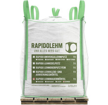 Big Bag avec enduit universel en argile Rapidolehm, enduit moyen en argile, enduit de finition fin en argile, mortier adhésif et d''armature en argile, mortier de maçonnerie en argile