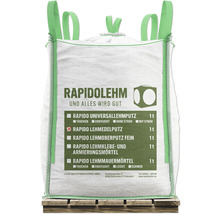 Big Bag mit Rapido Lehmputz auf einer Palette