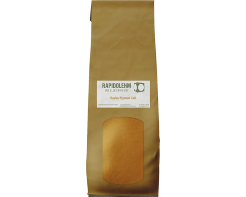 Rapido Lehm-Farbpigment gelb für Lehmbaustoffe 1 kg Verpackung Rapidolehm Pigment Gelb