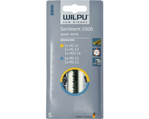 Wilpu Stichsägeblätter Sortiment 2000 für Holz und Metall